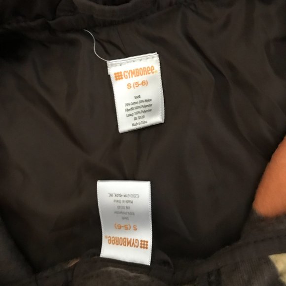 Gymboree Girls Size S (Age 5-6), 2-in-1 Brown Coat with Removable Fleece Hoodie - Picture 3 of 5